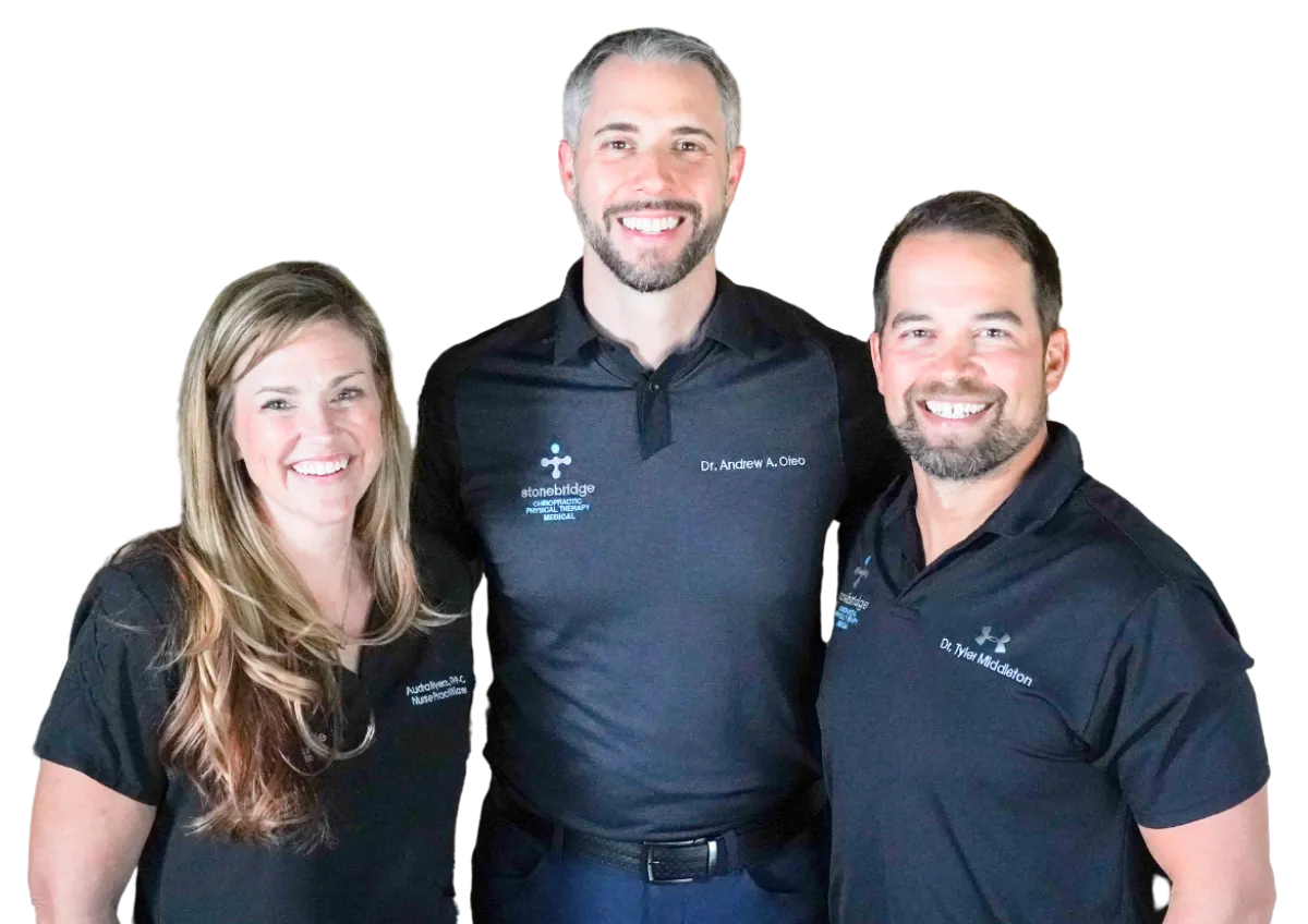 Chiropractor Andrew Oteo With Audra Myers And Tyler Middleton